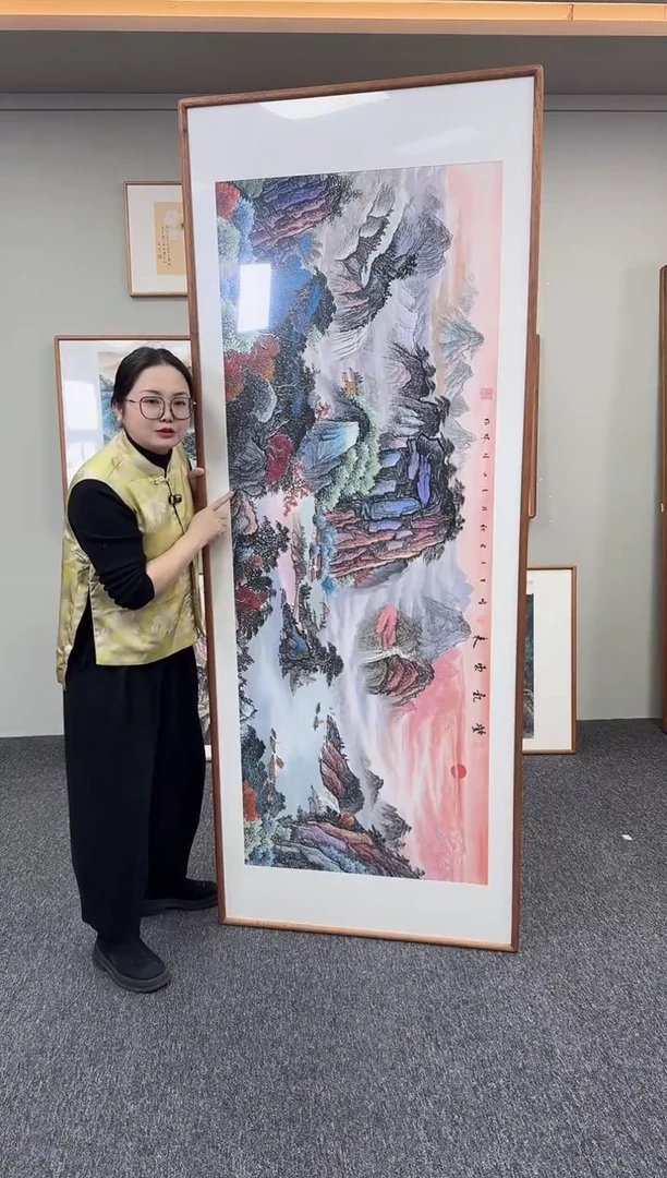 国画紫气东来210*80