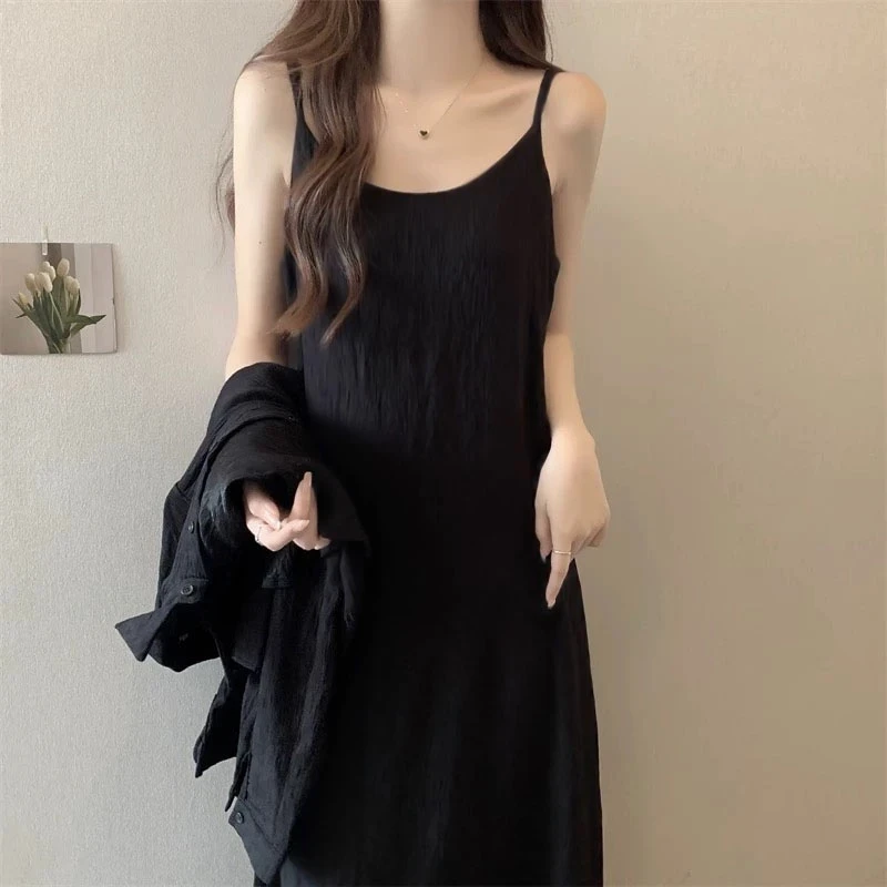 【亏本清货】吊带裙小黑裙连衣裙女新打底外穿内搭背心裙中长款