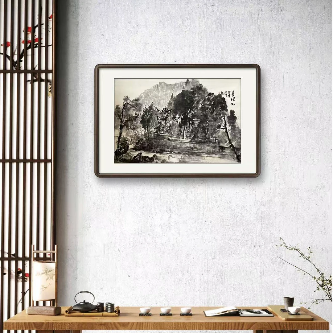《纯水墨山水》手绘水墨国画客厅餐厅书房茶室端景台挂画