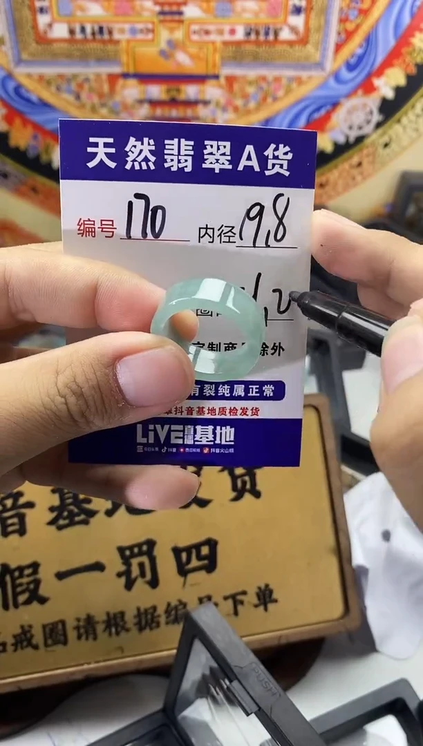 未镶嵌戒圈翡翠170