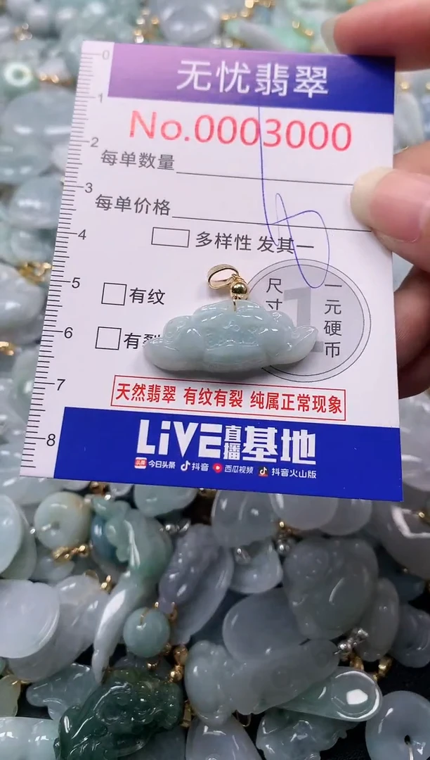 吊坠(不含链)未镶嵌翡翠3000