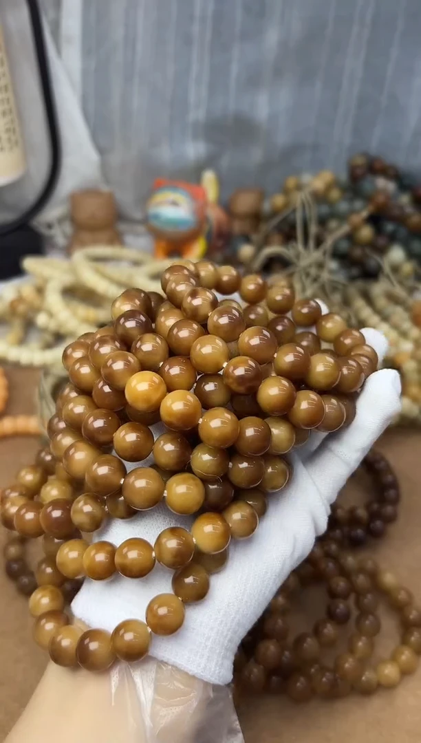 菩提根/象牙果手串13+水磨圆珠苦咖啡一条0904