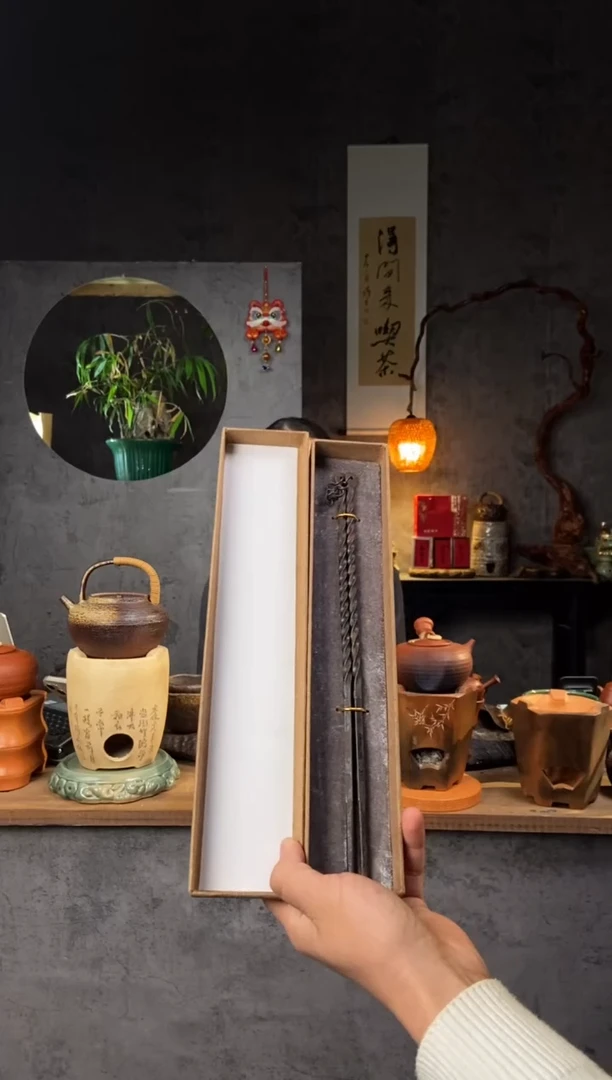 【闪购商品】全手工原矿潮州砂铫壶铁筷