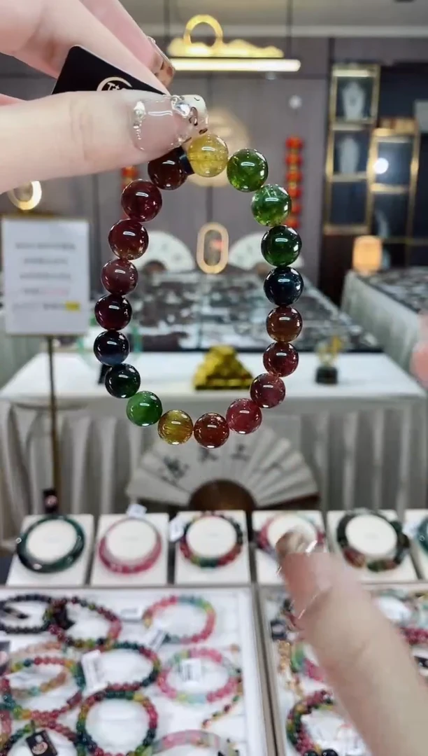 【闪购商品】碧玺单圈手串10mm+未镶嵌一物一证dan