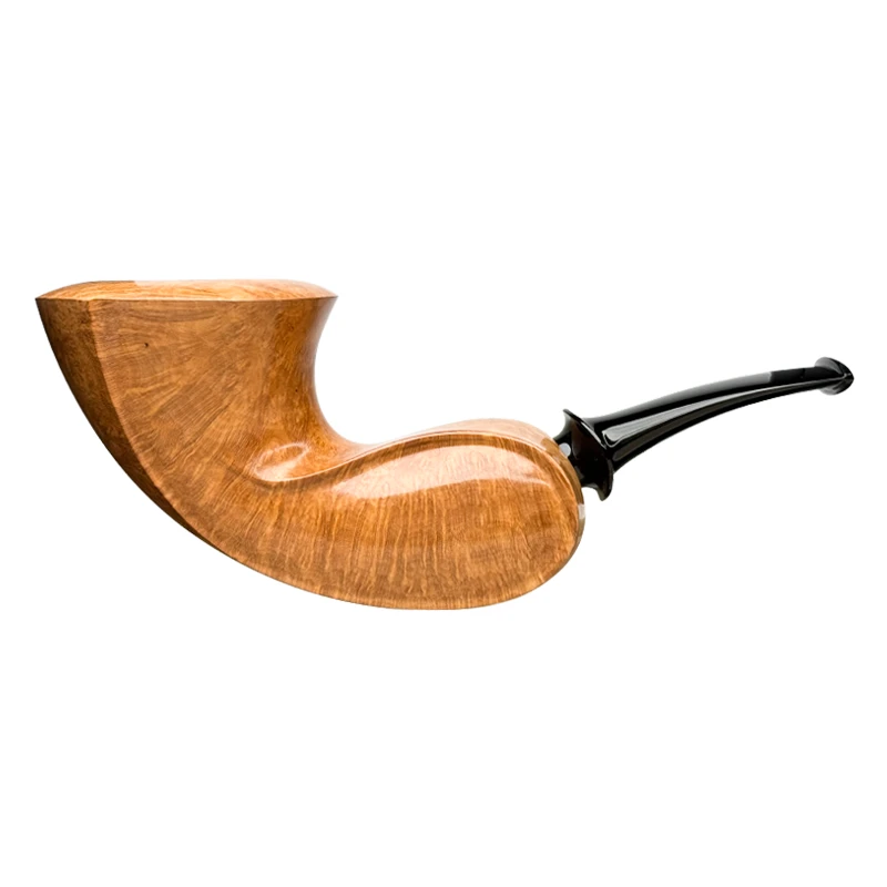S.Ailarov俄罗斯进口艾拉洛夫浅色光面自由式手工石楠木烟斗