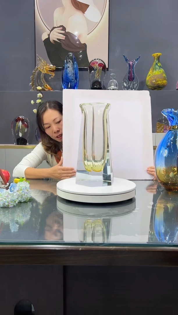 手工艺品琉璃 水晶琉璃花瓶1个