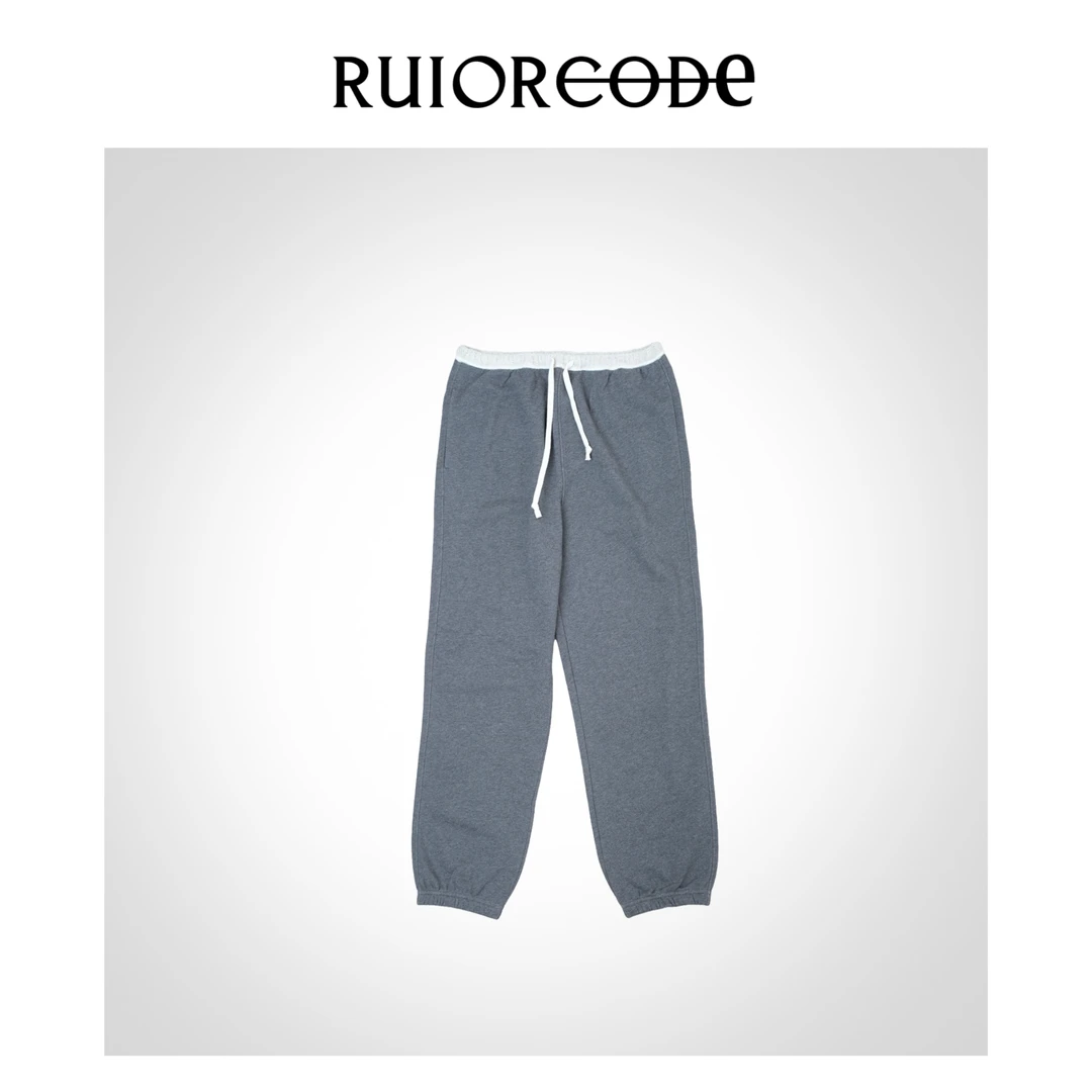 【RUIORCODE】撞色圈棉腰边抽绳束脚卫裤&理性消费
