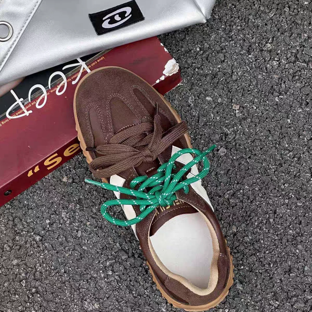 潮牌春季新款女字母德训鞋休闲板鞋百搭运动经典阿甘鞋  9102