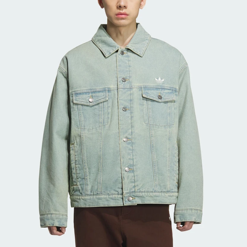 【滔搏联动】阿迪达斯男女DENIM PAD WASH薄棉服 KC2624