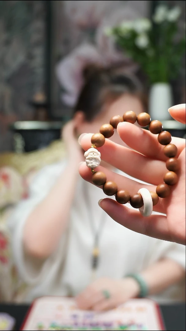 檀香木无事牌手串