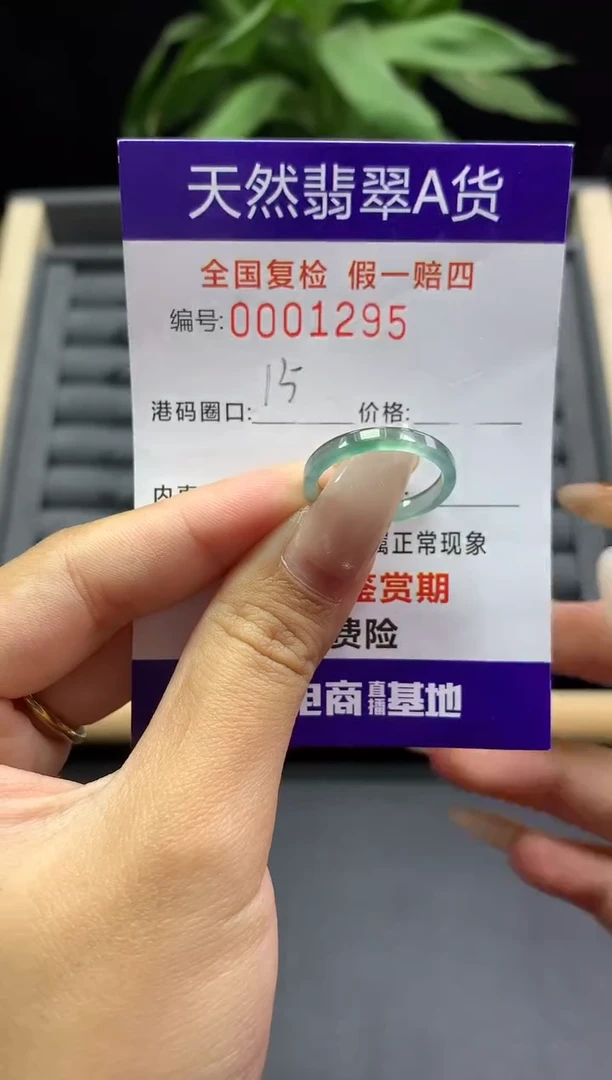 未镶嵌戒指翡翠天然  1295