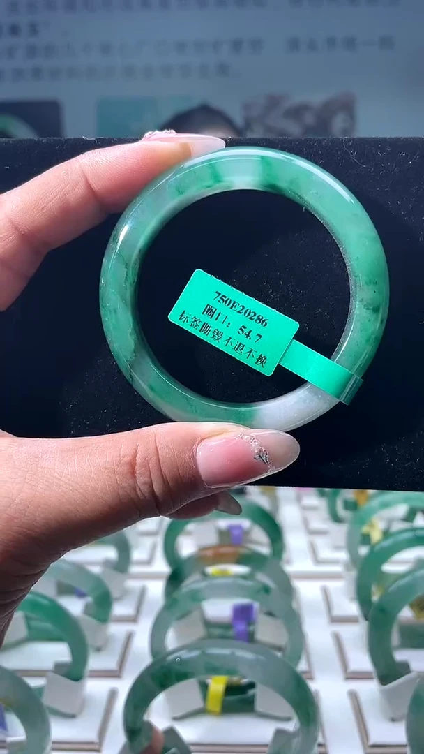 未镶嵌手镯石英质玉（非洲翠）手镯