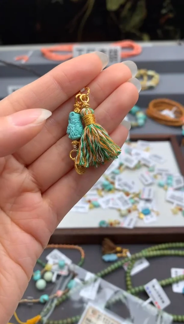 未镶嵌绿松石挂件茜.C371