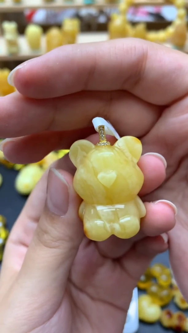 琥珀银S925镶嵌珠宝奇石027琥珀蜜蜡微瑕