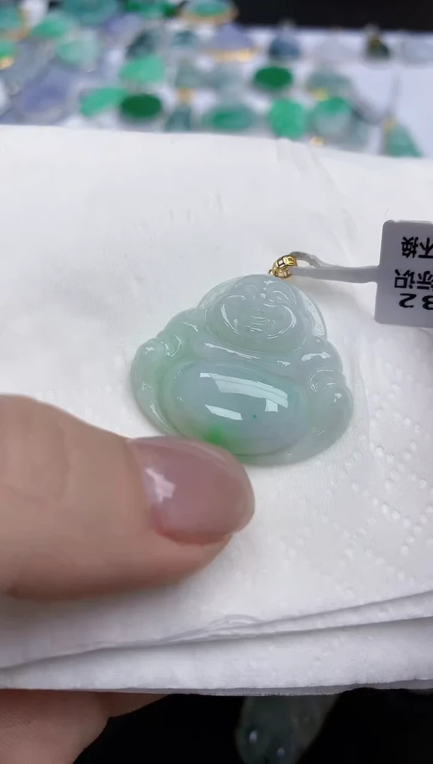 【闪购商品】翡翠颈饰18K金镶嵌天然缅甸翡翠A货