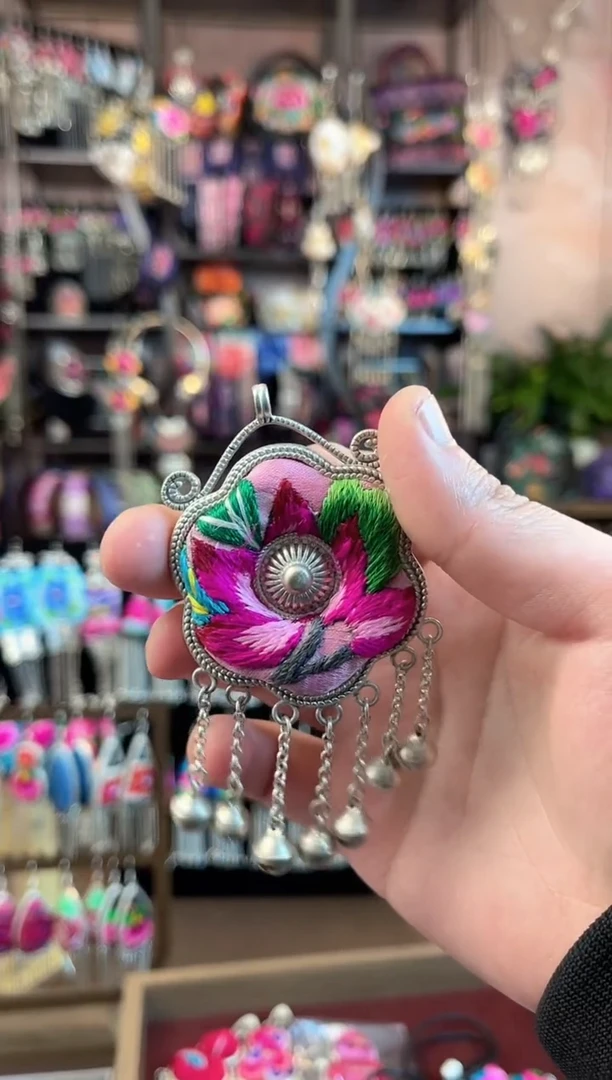 织绣 民族风手工非遗老绣饰品626