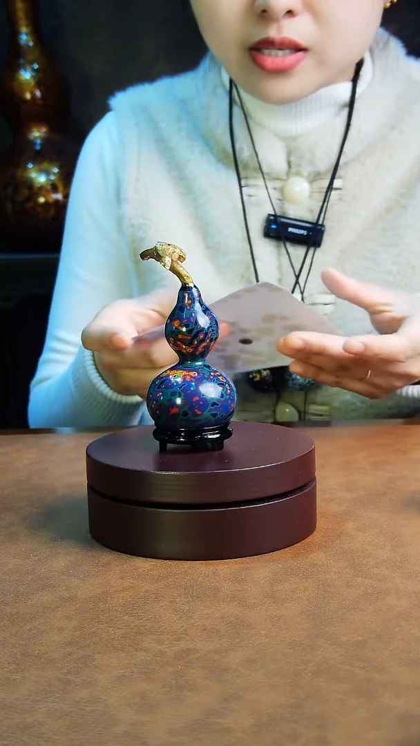 【闪购商品】190直播一物一图大漆酒葫芦送底座送挂绳