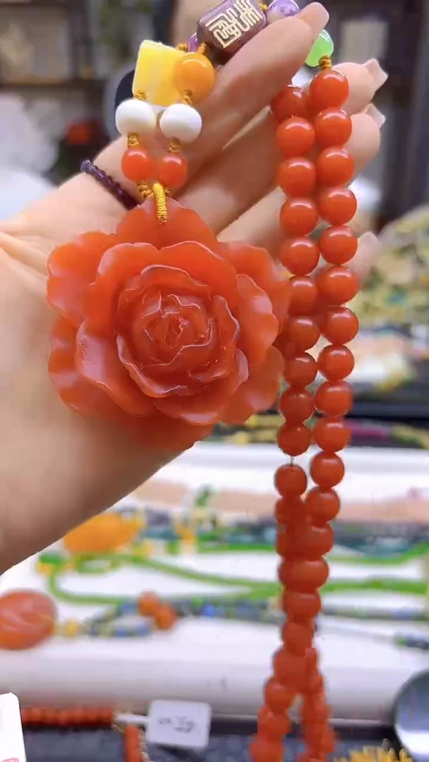 未镶嵌毛衣链蜜蜡DIY款M532