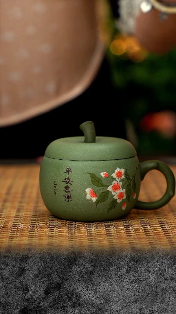 茶壶紫砂苹果盖杯13