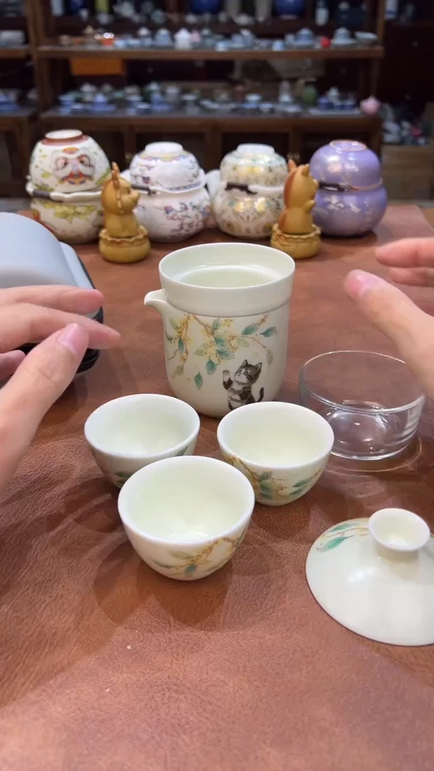 真的很便宜会开片的旅行茶具