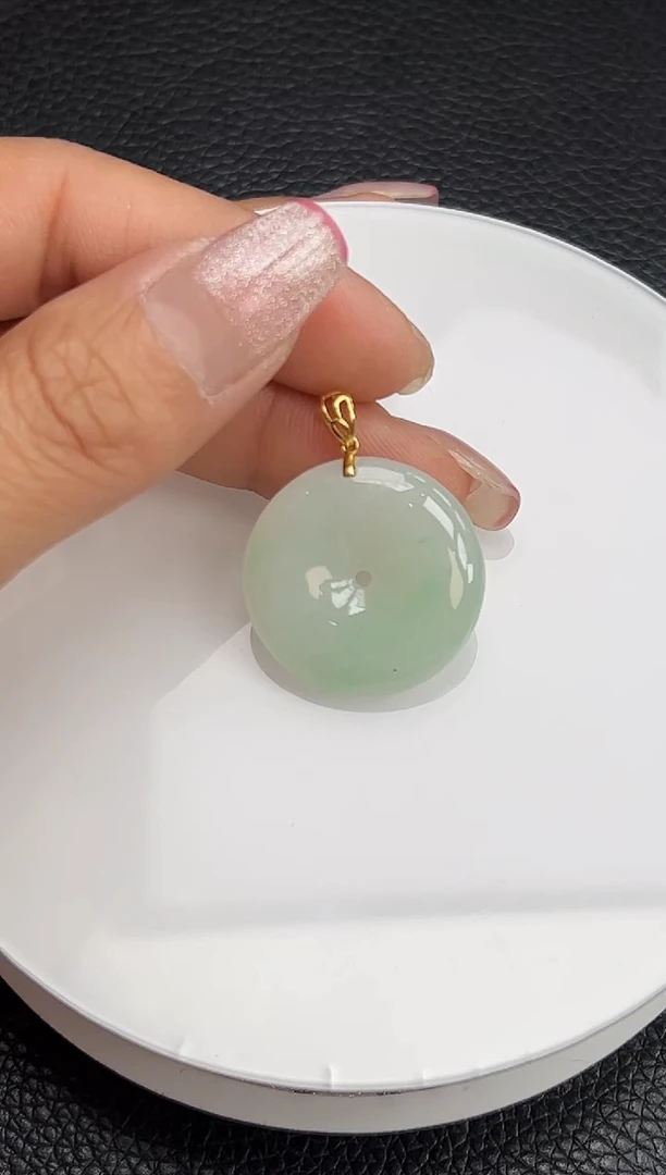 【闪购商品】翡翠颈饰18K金镶嵌YM1111-3-2 平安扣