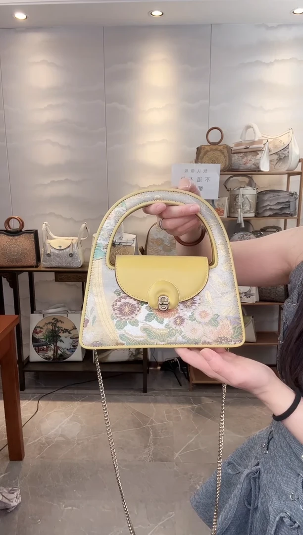 织物【7号清仓福利】头层牛皮  小元宝黄色