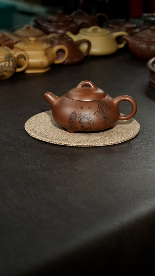 茶壶紫砂14老紫泥憨瓢