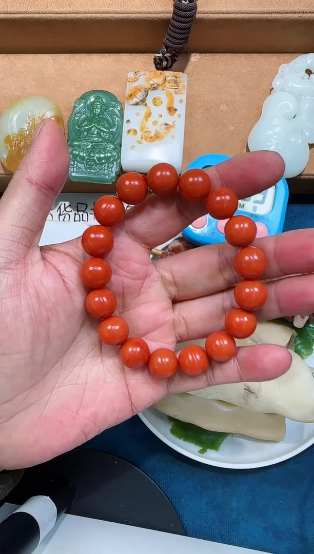 未镶嵌颈饰玛瑙/玉髓快***么南红手串