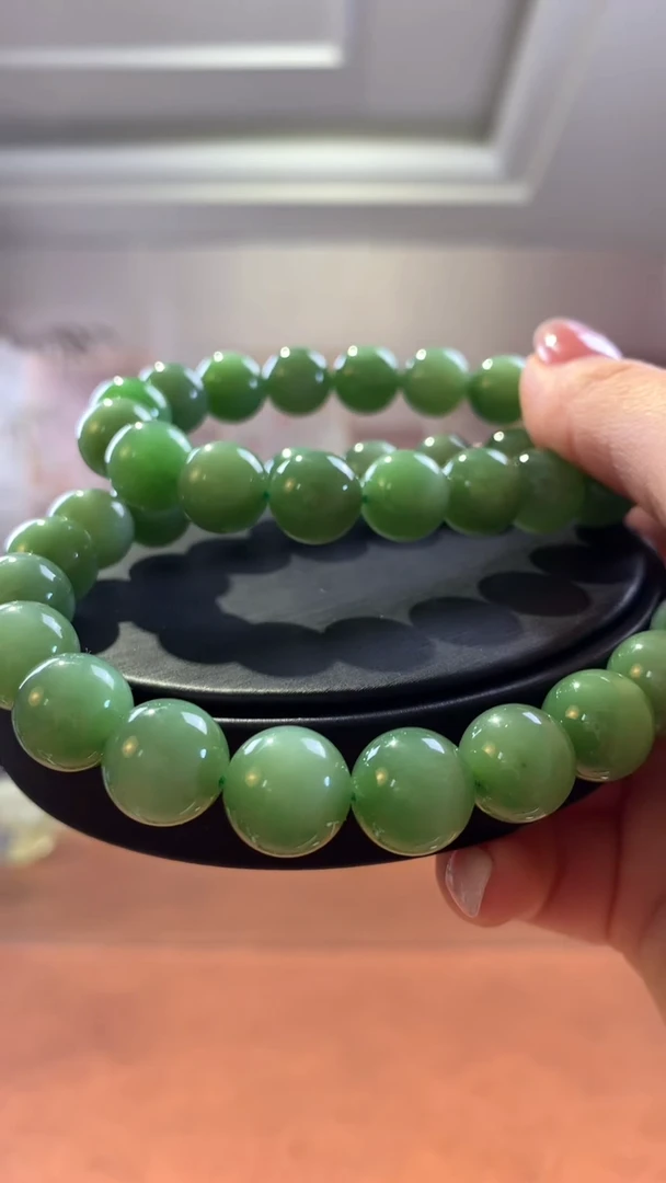 未镶嵌和田玉挂件碧玉约12mm项链