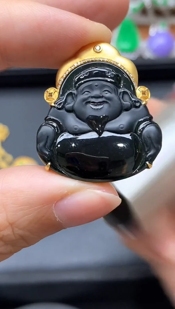 颈饰18K金镶嵌翡翠527-中国好珍宝