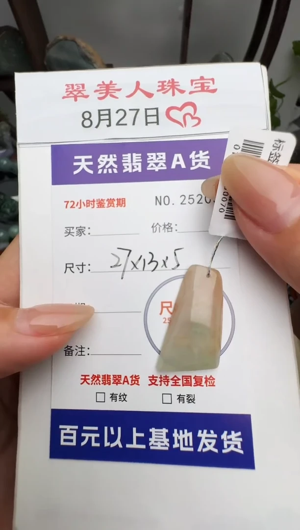 颈饰未镶嵌翡翠原石25203