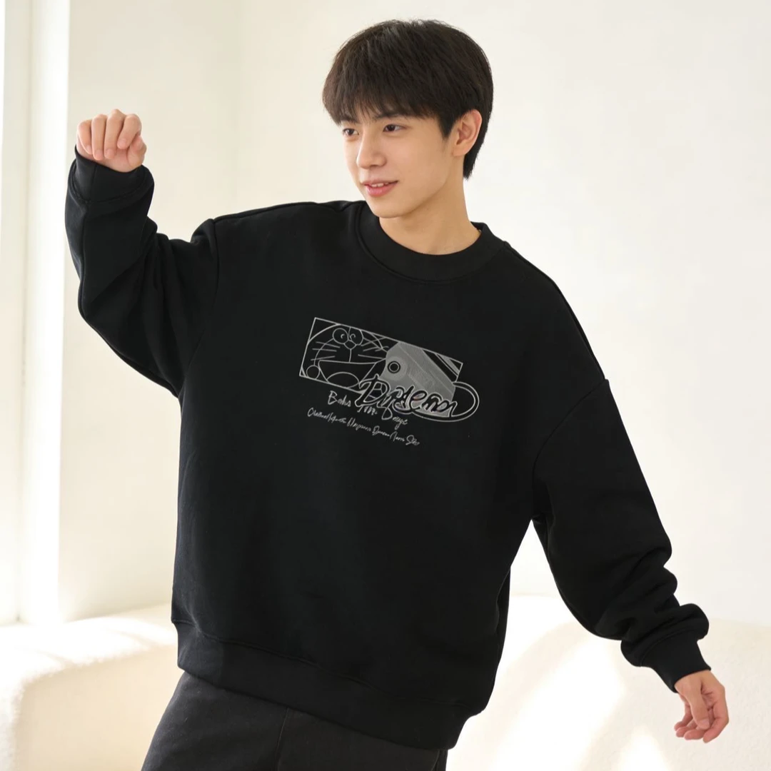 9623999高端专享天花板秋冬款儿童加绒卫衣黑色（靠谱）