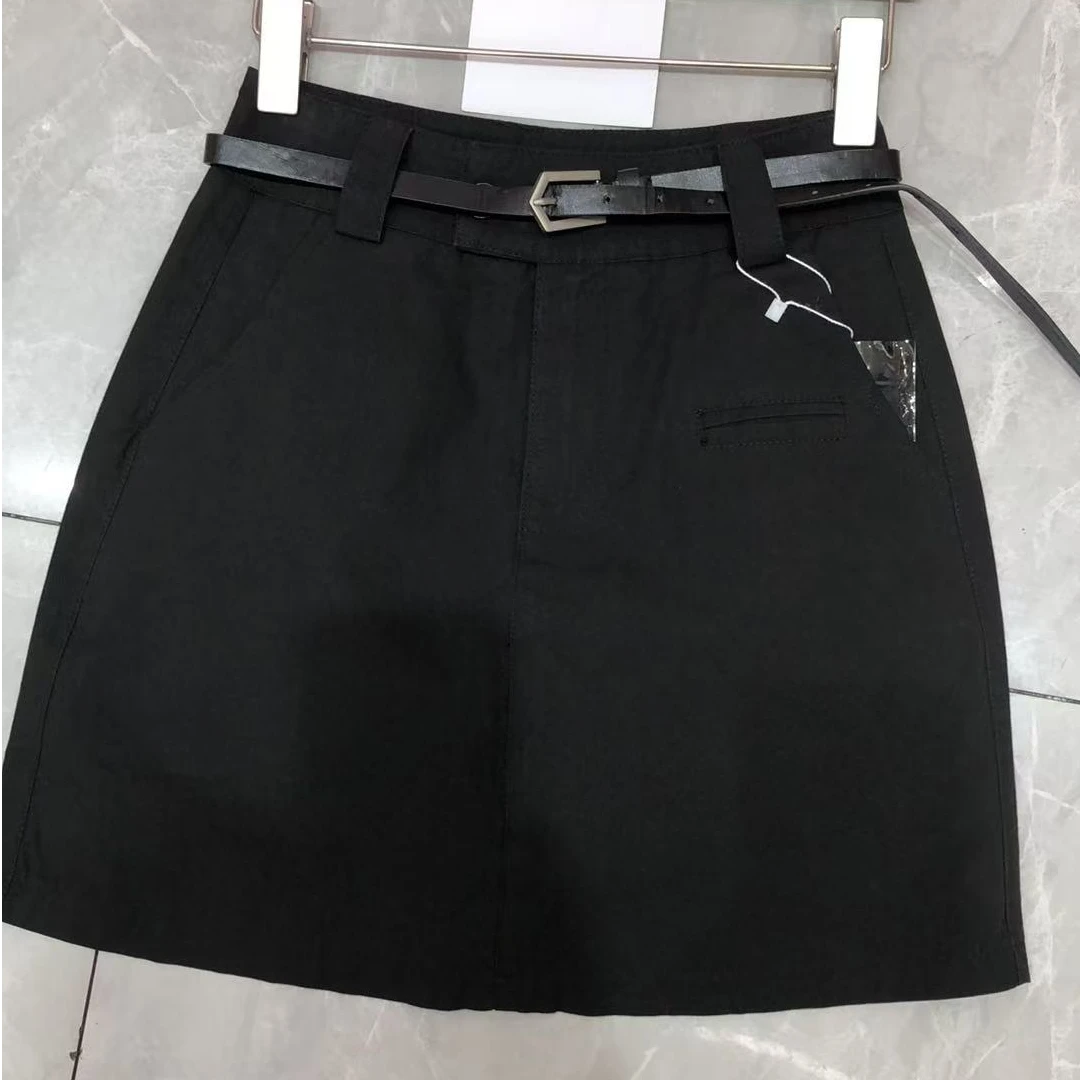 8039#显瘦短裙H半身裙美式复古防走光短裙不规则休闲风