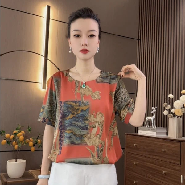 〖106福〗2025新款时尚遮肉显瘦衬衫上衣洋气百搭