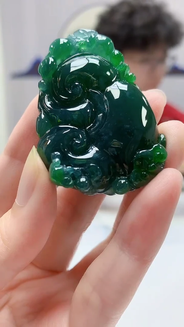 【闪购商品】定制翡翠未镶嵌4688zm-毛货挂件如意191