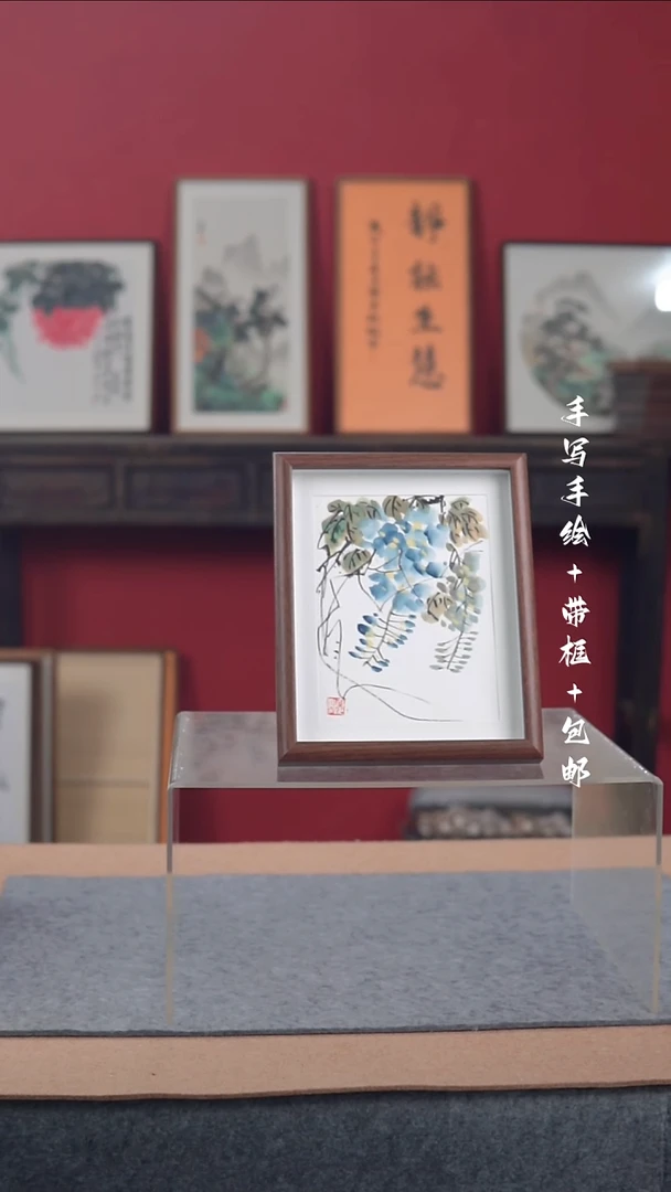 国画手写手绘-10寸摆台-花鸟作品