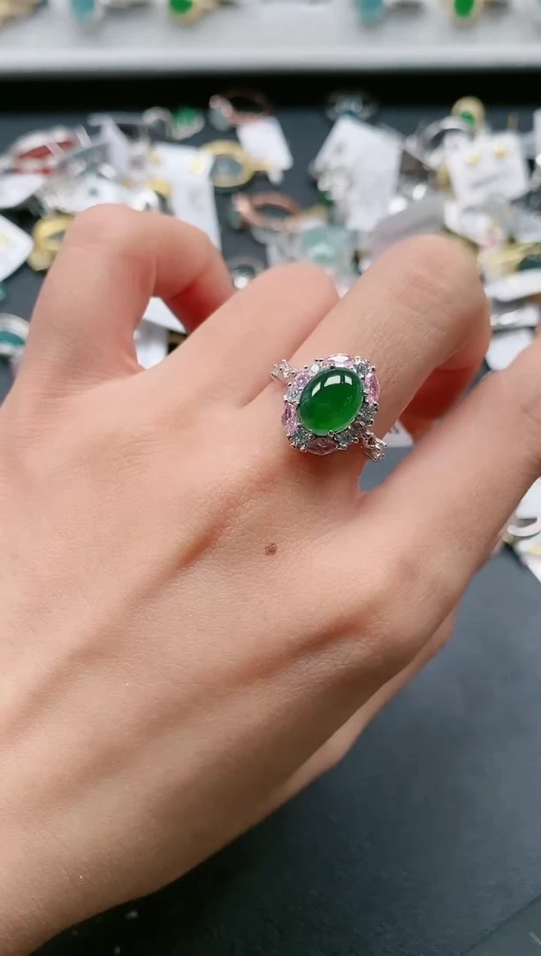 【闪购商品】翡翠戒指银S925镶嵌11111111