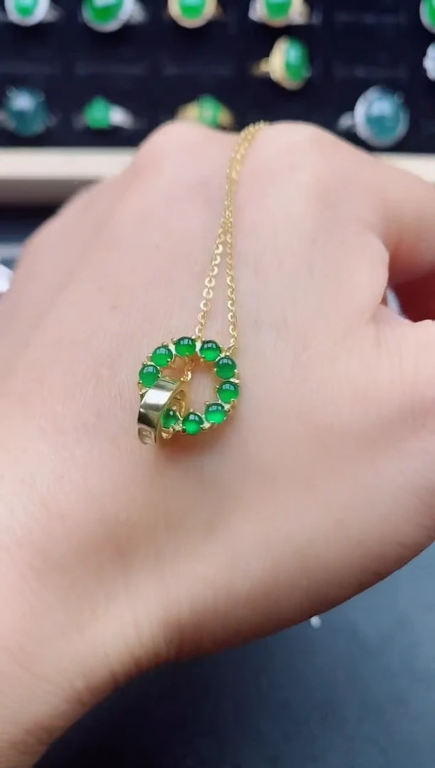 【闪购商品】翡翠吊坠(赠链)银S925镶嵌321321