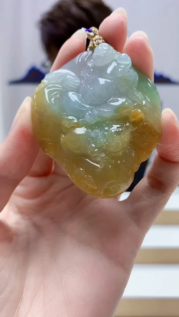 未镶嵌定制翡翠5159zm-毛货挂件172