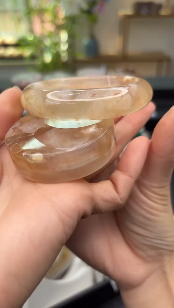 【闪购商品】石英质玉手镯未镶嵌C883(54圈赠送镯心)