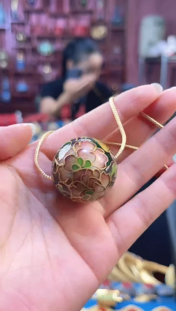 非遗 景泰蓝3.0单珠+蛇骨链 墨绿