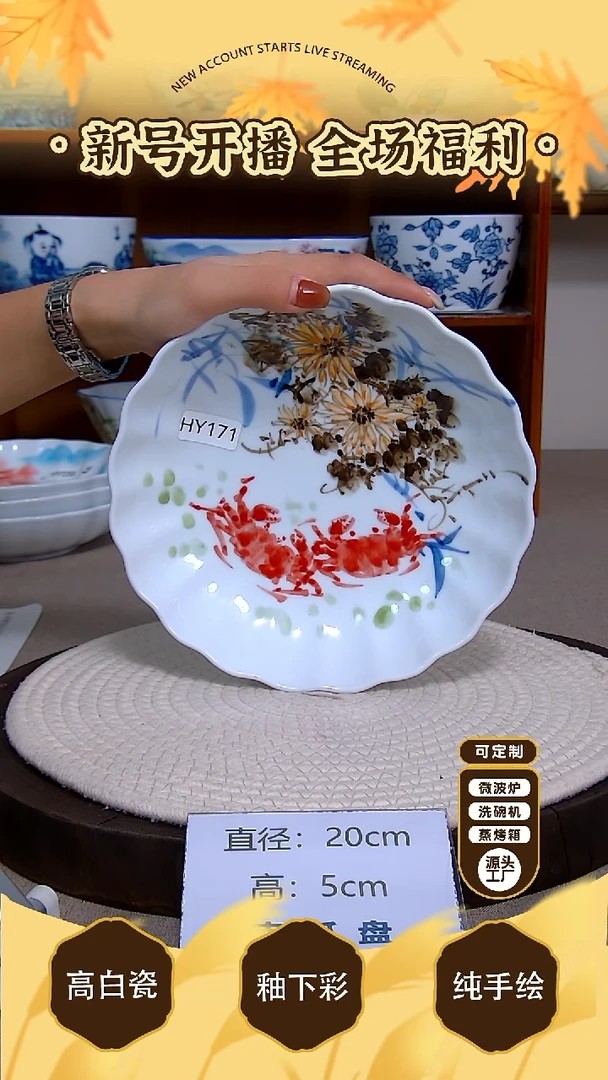 碗景德镇手绘釉下彩陶瓷-陶源匠心