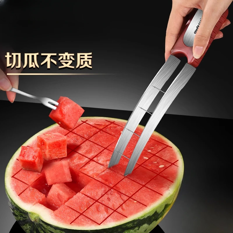 不锈钢快速切西瓜好物多功能家用吃瓜切块分割器商用切瓜水果工具