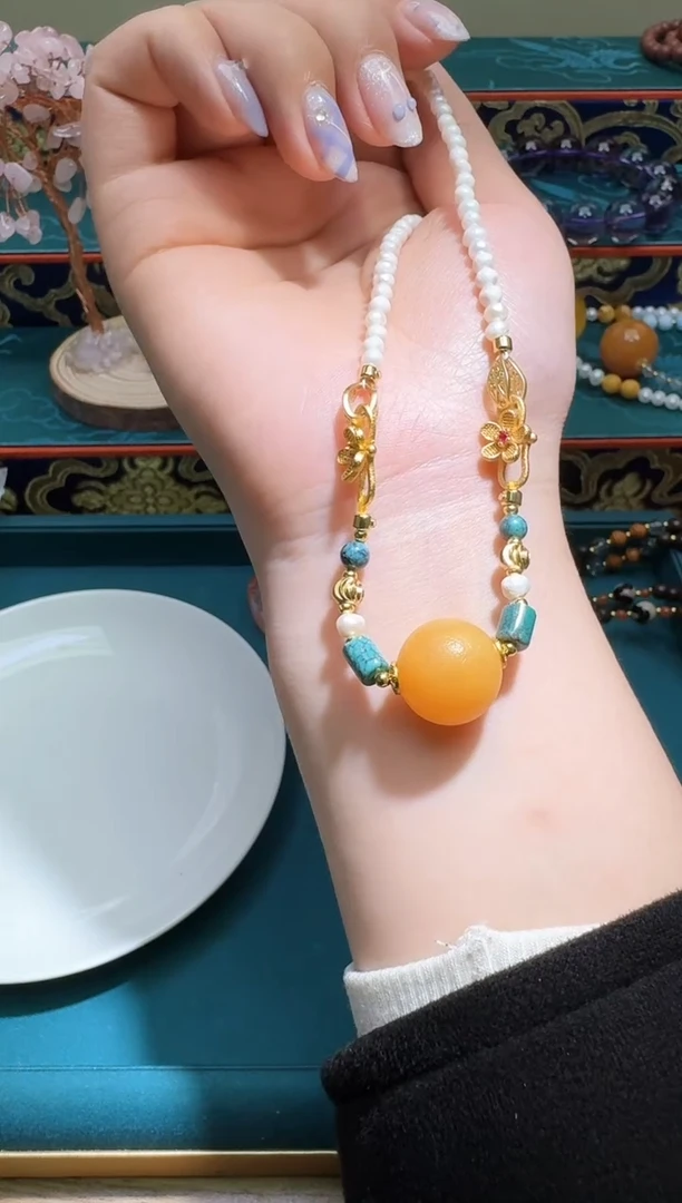 琥珀颈饰未镶嵌多样性发一件447