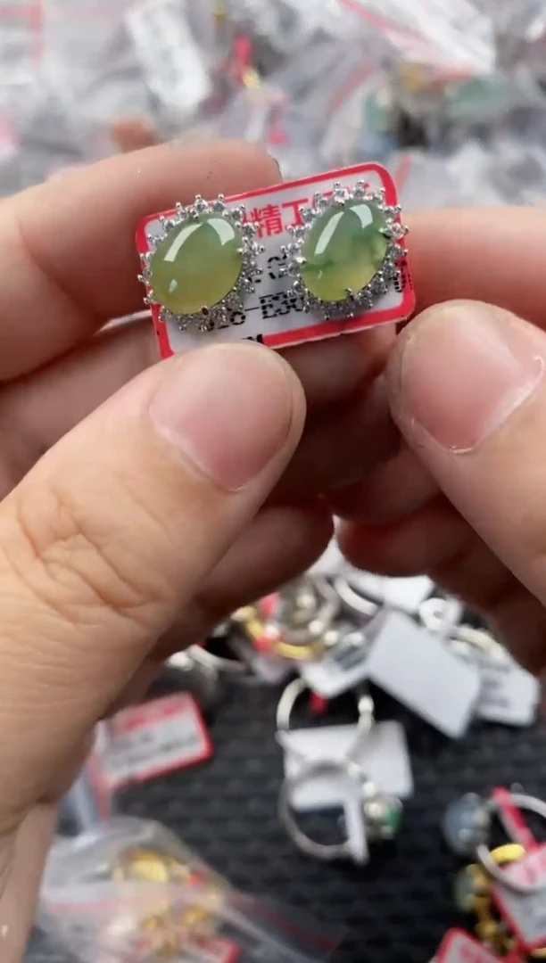 银S925镶嵌戒指翡翠111   8