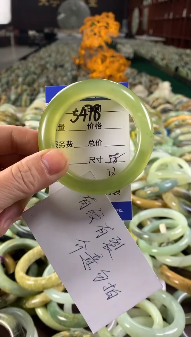 未镶嵌蛇纹石玉手镯5478