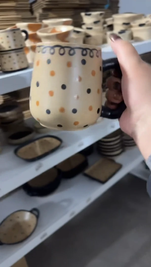陶瓷点点杯子【十里高温釉下彩陶瓷】
