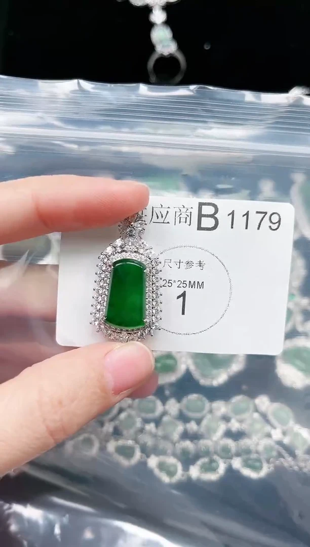 【闪购商品】翡翠颈饰未镶嵌1179赠皮绳