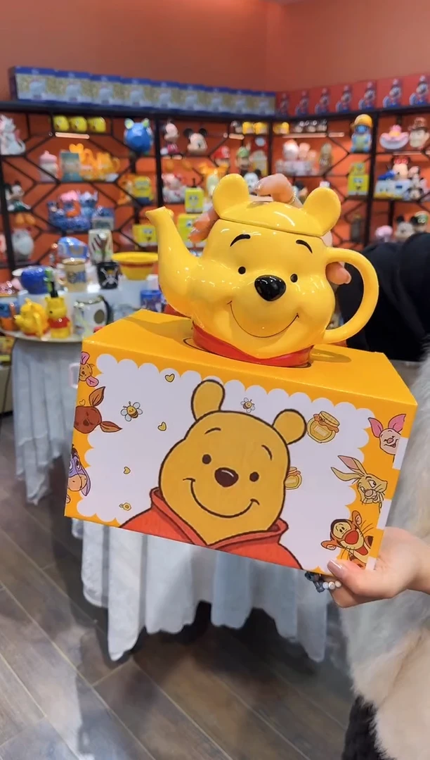 瓷片@@维尼熊陶瓷水壶（礼盒）