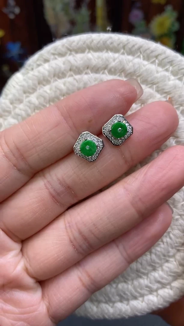 颈饰银S925镶嵌翡翠净货13134